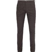 Pantalon Suitable Chino Pico Pleat A Carreaux Marron