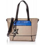 Cabas Thierry Mugler Sac Cabas Charme 9 Taupe/Noir/Bleu Électrique