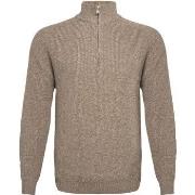 Sweat-shirt R2 Amsterdam R2 Half Zip Pull Heavyknit Laine Merino Marro...