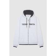 Sweat-shirt Teddy Smith Sweat GICLASS HOODY White Melange