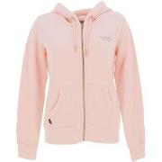 Sweat-shirt Superdry Essential logo zip hoodie rose argile