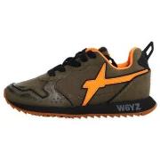 Baskets enfant W6yz BASKET WIZZ JET MILITARE-BLACK-ORANGE FLUO