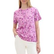 T-shirt Tom Tailor Tee Shirt Purple Flower