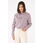 T-shirt Tara Jarmon Chemise rayures Clarisse bordeaux-047925