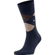 Chaussettes Burlington Laine Edinburgh Bleu 6121