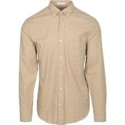 Chemise Gant Chemise Flanelle Beige