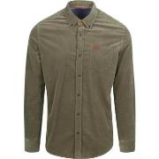 Chemise New Zealand Auckland NZA Chemise Omar Fine Corduroy Vert Olive