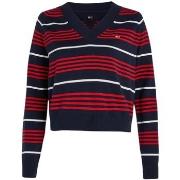 Sweat-shirt Tommy Jeans Pull femme Ref 63313 C1G Marine Rouge