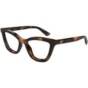 Lunettes de soleil Gucci GG1686O Cadres Optiques, Havana/Transparent, ...