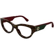 Lunettes de soleil Gucci GG1665O Cadres Optiques, Havana/Transparent, ...