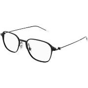 Lunettes de soleil Montblanc MB0358O Cadres Optiques, Noir/Transparent...