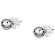 Boucles oreilles Cleor Boucles d'oreilles en or 375/1000 et hématite