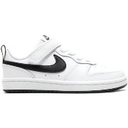 Bottes enfant Nike Court Borough Low Sneaker Bimbo White Black BQ5451-...