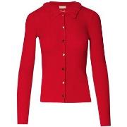 Gilet Liu Jo Cardigan rouge avec col