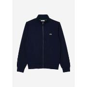 Pull Lacoste Pull en polaire brossée avec fermeture éclair - Marine