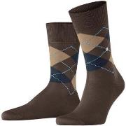 Chaussettes Burlington Chaussettes Manchester Carreaux Marron 5043