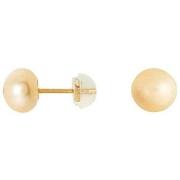 Boucles oreilles Cleor Boucles d'oreilles en or 375/1000 et perle de c...