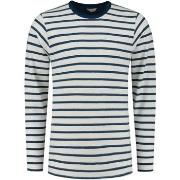 Sweat-shirt Dstrezzed Pull Rayé Bleu Foncé