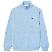 Sweat-shirt Lacoste SWEATSHIRT ZIPPÉ INTERLOCK COL MONTANT BLEU PASTEL