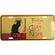 Tableaux, toiles Enesco Plaque décorative métallique Le Chat Noir