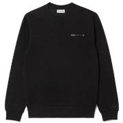 Sweat-shirt Lacoste SWEATSHIRT EN PIQUÉ AVEC BADGE NOIR