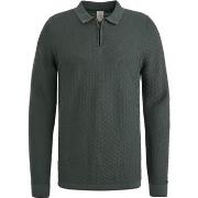 T-shirt Cast Iron Long Sleeve Half Zip Poloshirt Structure Vert