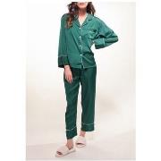 Pyjamas / Chemises de nuit Kebello Pyjama fluide en satin Vert F