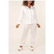 Pyjamas / Chemises de nuit Kebello Pyjama fluide en satin Blanc F