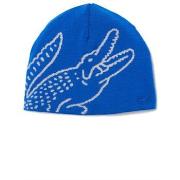 Bonnet Lacoste BONNET EN LAINE JACQUARD AVEC CROCODILE BLEU