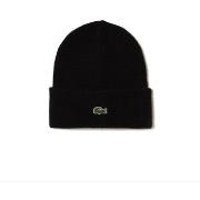 Bonnet Lacoste BONNET EN LAINE A REVERS NOIR