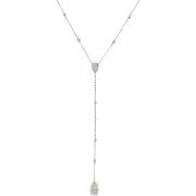 Collier Orusbijoux Collier Argent Rhodié Cravate Pierres Labradorite