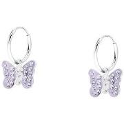 Boucles oreilles Cleor Boucles d'oreilles en argent 925/1000 et crista...