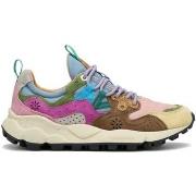 Baskets Flower Mountain Sneaker Yamano 3 Femme Crme-Rose-Marron Clair