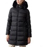 Veste Colmar Doudoune Longue Avec Fourrure Synthtique Noir Dark Steel