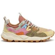 Baskets Flower Mountain Baskets Yamano 3 Femme Crme-Taupe-Militaire