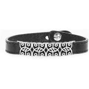 Bracelets Orusbijoux Bracelet Cuir Et Argent Style Inca Homme