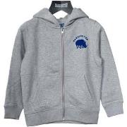 Sweat-shirt enfant Harrington Sweat zippé gris / Marine enfant