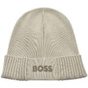 Bonnet BOSS BONNET BEIGE À LOGO EN COTON ET LAINE VIERGE ASIC_BEANI