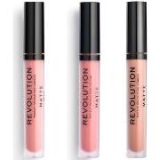 Gloss Makeup Revolution Lot de 3 Gloss à Lèvres Matte - 113 Heart Race...