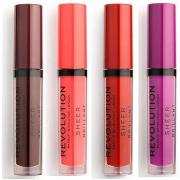 Gloss Makeup Revolution Lot 4 Gloss à Lèvres Sheer Brillant - 148 Plum...