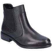 Bottines Remonte black casual closed ladies mid height boots