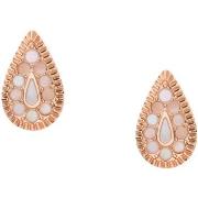 Boucles oreilles Fossil Clous d'oreilles Mosaic Teardrop en nacre