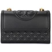 Sac a main Tory Burch Sac porté épaule Fleming noir avec surpiqûres