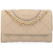 Sac à main Tory Burch Sac Fleming petit en cuir nappa beige