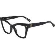 Lunettes de soleil Dsquared D2 0152 Cadres Optiques, Noir, 54 mm