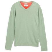 Pull Tom Tailor - Pull col v - vert amande