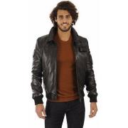 Blouson Patrouille De France Blouson pilote cuir Rafal Black-038679