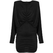 Robe Pinko Robe courte noire rose en lurex