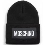 Chapeau Moschino beanie noir patch logate