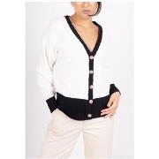 Pull Kebello Gilet Cardigan Blanc F